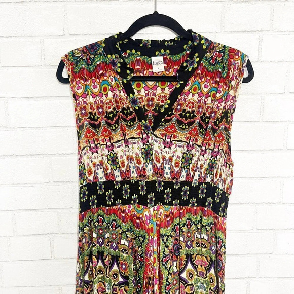 Billa Lightweight Colorful Pullover Casual Summer Dress Women's Size Large - Picture 4 of 10